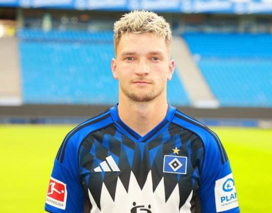 official portrait appointment club Hamburger SV 2025 2026 Noah Katterbach Hamburger SV 3 17 09 2025, sports hall, Hamburg, official portrait appointment club Hamburger SV 2025 2026 nordphotoxGmbHxx xHoyer nph00001
