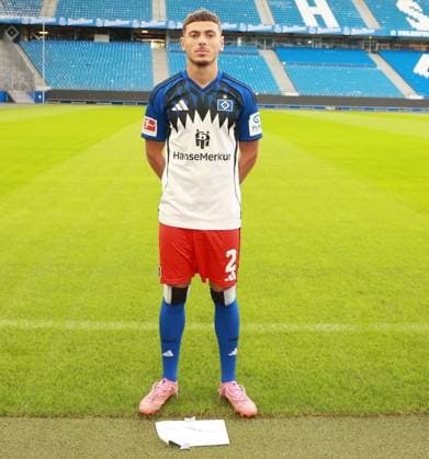 official portrait appointment club Hamburger SV 2025 2026 William Mikelbrencis Hamburger SV 2 17 09 2025, Sporthalle, Hamburg, official portrait appointment club Hamburger SV 2025 2026 nordphotoxGmbHxx xHoyer nph00001