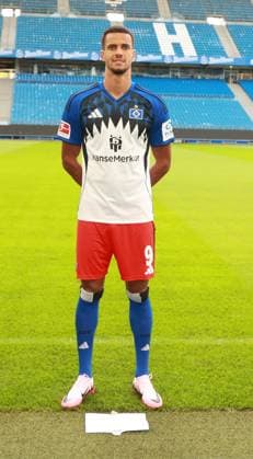 official portrait appointment club Hamburger SV 2025 2026 Robert Glatzel Hamburger SV 9 17 09 2025, Sporthalle, Hamburg, official portrait appointment club Hamburger SV 2025 2026 nordphotoxGmbHxx xHoyer nph00001