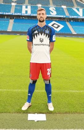 official portrait appointment club Hamburger SV 2025 2026 Jonas Meffert Hamburger SV 23 17 09 2025, Sporthalle, Hamburg, official portrait appointment club Hamburger SV 2025 2026 nordphotoxGmbHxx xHoyer nph00001