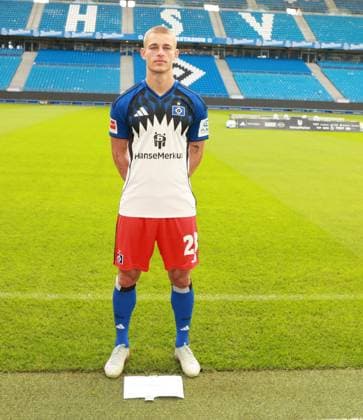 official portrait appointment club Hamburger SV 2025 2026 Miro Muheim Hamburger SV 28 17 09 2025, Sporthalle, Hamburg, official portrait appointment club Hamburger SV 2025 2026 nordphotoxGmbHxx xHoyer nph00001