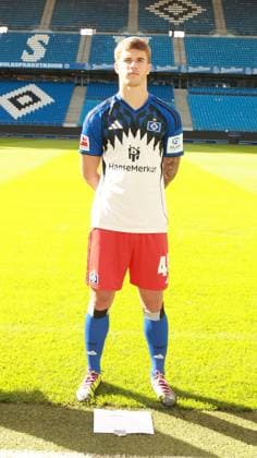 official portrait appointment club Hamburger SV 2025 2026 Luka Vuskovic Hamburger SV 44 17 09 2025, Sporthalle, Hamburg, official portrait appointment club Hamburger SV 2025 2026 nordphotoxGmbHxx xHoyer nph00001