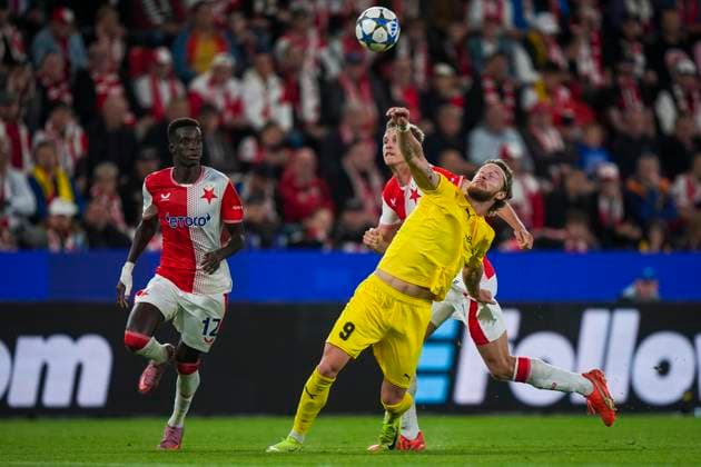 Champions League Slavia Prague Bodo Glimt Prague, Czech Republic 20250917 The Champions League match between Slavia Prague and Bodo Glimt at Fortuna Arena in Prague Photo Terje Pedersen NTB Praha Czech Republic EDITORIAL USE ONLY RESTRICTED USE FOR BETTING COMPANIES  Copyright: xTerjexPedersenx xNTBx