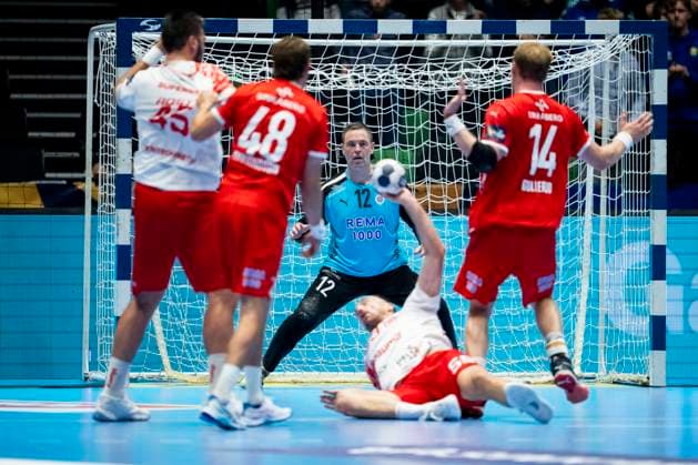 Handball, Champions League Kolstad Dinamo Bucuresti 31 28 Trondheim 20250917 Kolstads Andreas Palicka during the Champions League handball match between Kolstad and Dinamo Bucuresti in Trondheim Spektrum 31 28 Photo Ole Martin Wold NTB Trondheim Norway EDITORIAL USE ONLY RESTRICTED USE FOR BETTING COMPANIES  Copyright: xOlexMartinxWoldx xNTBx