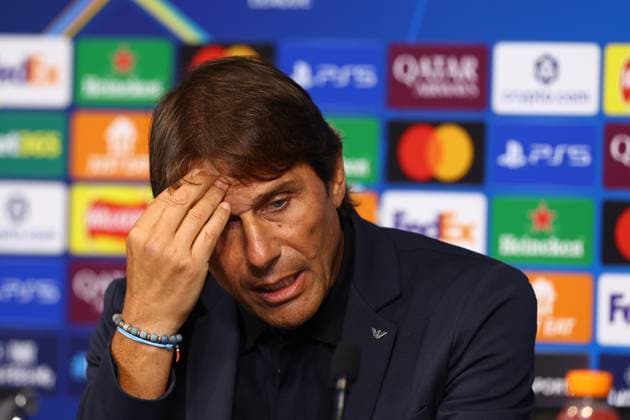 September 17, 2025, Manchester, Naples, England: Antonio Conte coach of Napoli during a press conference, PK, Pressekonferenz of the UEFA Champions League 2025 26 League Phase at Etihad Stadium on September 18, 2025 in Manchester, England Manchester England - ZUMAl131 20250917_zsp_l131_050 Copyright: xCiroxDexLucax