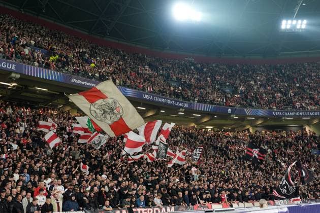 AMSTERDAM, 23-08-2025, Johan Cruijff ArenA ,season 2025 2026 , UEFA Champions League football , league phase, .Match between Ajax and Inter Milan , Picture shows fans of Ajax Ajax - Inter  x31066301x Copyright: