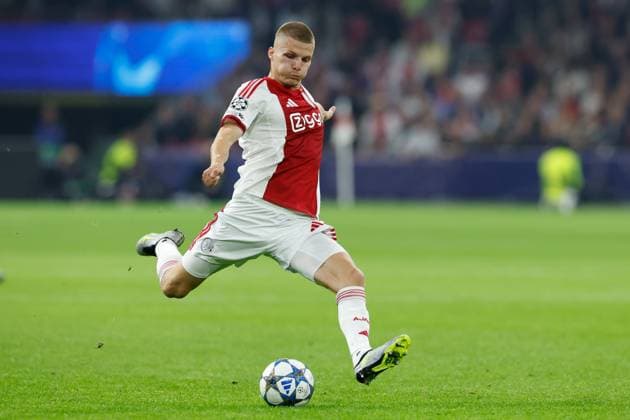 AMSTERDAM , 17-09-2025 , JohanCruyff Arena , season 2025 2026 , UEFA Champions League football , League phase Matchday 1 , match between Ajax and Inter Milan , picture shows Ajax player Anton Gaaei Ajax - Inter  x31066302x Copyright: