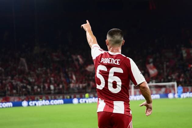 UEFA Champions League - Olympiacos FC vs Pafos FC - Olympiacos player Daniel Podence in action during the UEFA Champions League Phase matchday 1 soccer match between Olympiacos FC and Pafos FC in Stadium Georgios Karaiskakis in Piraeus, Greece, 17 September 2025.. IMAGO ONE INCH PRODUCTIONS PIRAEUS Greece Copyright: xONExINCHxPRODUCTIONSx 6659407