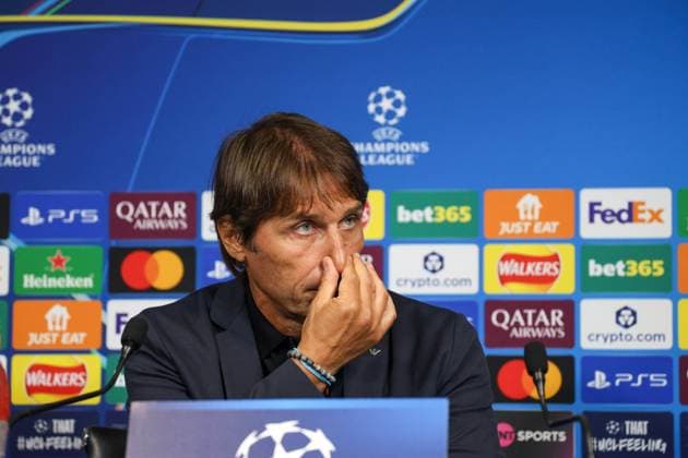 Manchester City vs. Napoli pre-match press conference, PK, Pressekonferenz Antonio Conte Head Coach of SSC Napoli during the pre-match press conference on September 17, 2025, in the Champions League between Manchester City and Napoli at the Etihad Stadium in Manchester. Munchester ETIHAD STADIUM Munchester Inghilterra Copyright: xFABIOxSASSOxFabioxSassox 2L8A1355