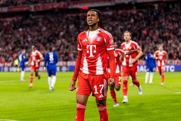 UEFA Champions League, FC Bayern Munich FC Chelsea 17 09 2025 Cheers after Trevoh Chalobah FC Chelseas own goal, 23 Michael Olise FC Bayern Munich, 17 to 1 0 UEFA Champions League, FC Bayern Munich FC Chelsea Munich, Allianz Arena on 17 09 2025 Copyright: xBEAUTIFULxSPORTS Wunderlx