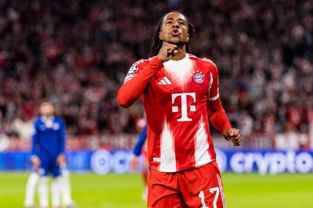 UEFA Champions League, FC Bayern Munich FC Chelsea 17 09 2025 Cheers after Trevoh Chalobah FC Chelseas own goal, 23 Michael Olise FC Bayern Munich, 17 to 1 0 UEFA Champions League, FC Bayern Munich FC Chelsea Munich, Allianz Arena on 17 09 2025 Copyright: xBEAUTIFULxSPORTS Wunderlx