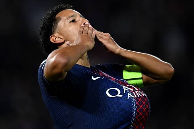 Mg Parigi (Francia) 17 09 2025 - Champions League Paris Saint Germain-Atalanta foto Matteo Gribaudi Image nella foto: esultanza gol Marquinhos 