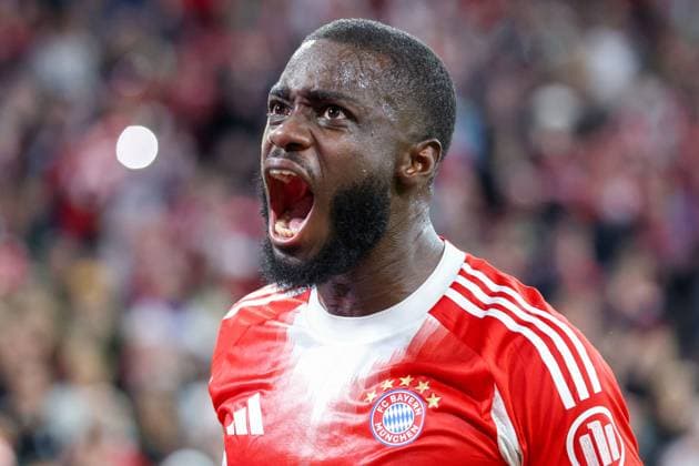 Soccer Champions League 1 Matchday FC Bayern Munich FC Chelsea on 17 09 2025 at the Allianz Arena in Munich Goal celebration for 1 0 by Michael Olise Munich xMSx