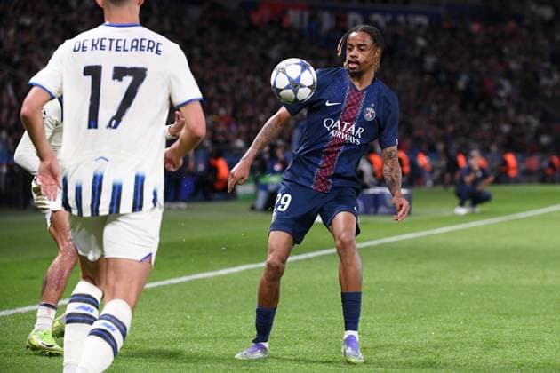 Paris Saint-Germain v Atalanta BC - UEFA Champions League 2025 2026 29 Bradley BARCOLA (psg) during the UEFA Champions League 2025 2026 match between Paris and Atalanta at Parc des Princes on September 17, 2025 in Paris, France. Paris France  Copyright: xFEPx 776382821