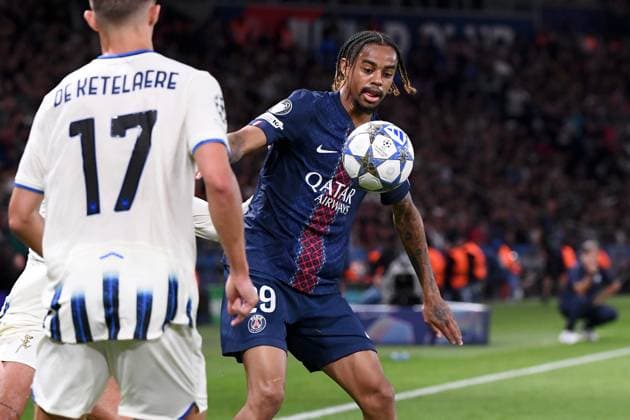 Paris Saint-Germain v Atalanta BC - UEFA Champions League 2025 2026 29 Bradley BARCOLA (psg) during the UEFA Champions League 2025 2026 match between Paris and Atalanta at Parc des Princes on September 17, 2025 in Paris, France. Paris France  Copyright: xFEPx 776382821
