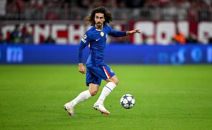 FOOTBALL CHAMPIONS LEAGUE SEASON 2025 2026 Preliminary Round 1 Matchday 17 09 2025 FC Bayern Munich FC Chelsea London Marc Cucurella Chelsea FC