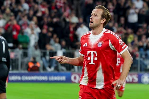 Harry Kane FC Bayern Muenchen celebrates scoring his teams second goal, UEFA Champions League 2025 26 League Phase MD1, FC Bayern München v Chelsea FC, Football Arena Munich, September 17, 2025 in Munich, Germany Photo by Marco Steinbrenner DeFodi Images Harry Kane FC Bayern Muenchen celebrates after scoring his teams second goal, UEFA Champions League 2025 26 League Phase MD1, FC Bayern München v Chelsea FC, Football Arena Munich, September 17, 2025 in Munich, Germany Photo by Marco Steinbrenner DeFodi Images