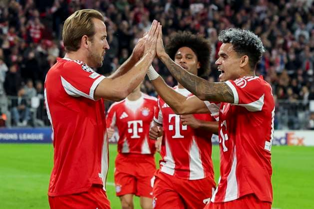 Harry Kane FC Bayern Muenchen celebrates after scoring his teams second goal with Luis Diaz FC Bayern Muenchen , UEFA Champions League 2025 26 League Phase MD1, FC Bayern München v Chelsea FC, Football Arena Munich on September 17, 2025 in Munich, Germany Photo by Marco Steinbrenner DeFodi Images Harry Kane FC Bayern Muenchen celebrates after scoring his teams second goal with Luis Diaz FC Bayern Muenchen , UEFA Champions League 2025 26 League Phase MD1, FC Bayern München v Chelsea FC, Football Arena Munich, September 17, 2025 in Munich, Germany Photo by Marco Steinbrenner DeFodi Images