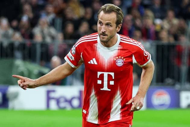 Soccer Champions League 1 Matchday FC Bayern Munich FC Chelsea on 17 09 2025 at the Allianz Arena in Munich Goal celebration for 2 0 by Harry Kane Munich xMSx