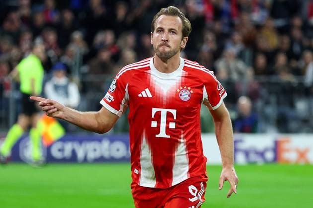 Soccer Champions League 1 Matchday FC Bayern Munich FC Chelsea on 17 09 2025 at the Allianz Arena in Munich Goal celebration for 2 0 by Harry Kane Munich xMSx