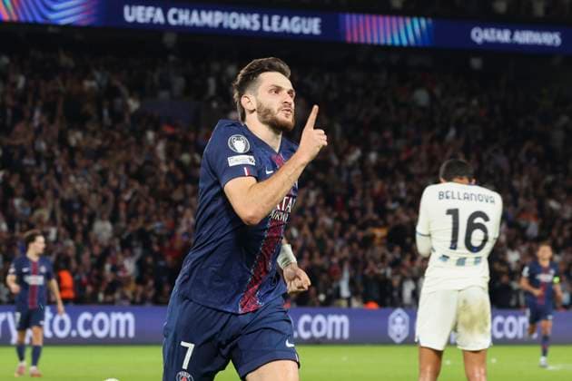 FOOTBALL : Paris Saint Germain Vs Atalanta - Ligue des Champions - 17 09 2025 Joie - But de Khvicha Kvaratskhelia (PSG) ParisFrance  Copyright: xMichtofx