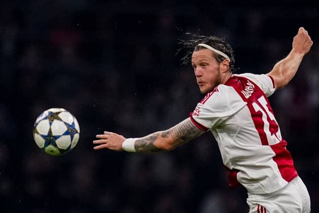 AMSTERDAM, NETHERLANDS - SEPTEMBER 17: Wout Weghorst of AFC Ajax focuses on the ball during the UEFA Champions League 2025 26 League Phase MD1 match between AFC Ajax and FC Internazionale Milano at Johan Cruijff Arena on September 17, 2025 in Amsterdam, Netherlands. (Photo by Rene Nijhuis) SPO  Copyright: xRenexNijhuis