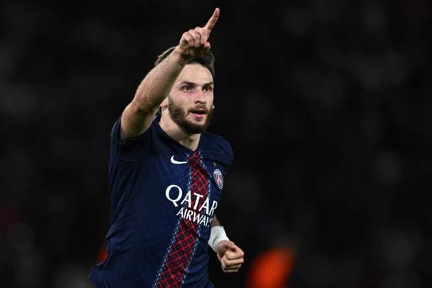 Mg Parigi (Francia) 17 09 2025 - Champions League Paris Saint Germain-Atalanta foto Matteo Gribaudi Image nella foto: esultanza gol Khvicha Kvaratskhelia 