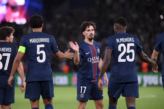 Paris Saint-Germain v Atalanta BC - UEFA Champions League 2025 2026 25 Nuno MENDES (psg) - 17 VITINHA (psg) during the UEFA Champions League 2025 2026 match between Paris and Atalanta at Parc des Princes on September 17, 2025 in Paris, France. Paris France  Copyright: xFEPx 776382821