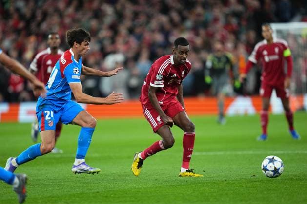250917 Alexander Isak of Liverpool during the Champions League football match between Liverpool and Atletico Madrid on September 17, 2025 in Liverpool Photo Bagu Blanco BILDBYRAN kod XY XY0075 fotboll football soccer fotball uefa champions league champions league liverpool atletico madrid bbeng  Copyright: BAGUxBLANCO BB250917ZG036