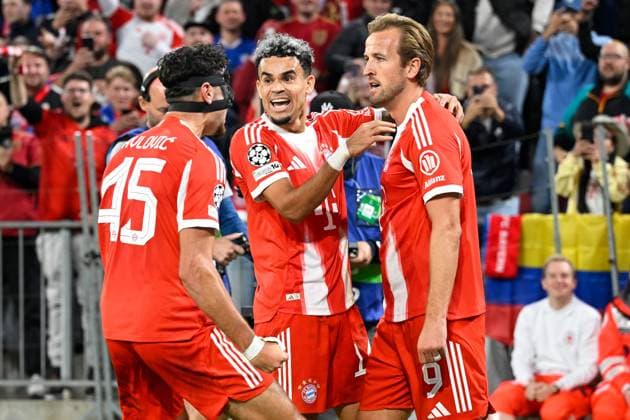 Muenchen, Allianz Arena, 17 09 25, GER, Herren, UEFA Champions Leaugue, Saison 2025 2026, FC Bayern Muenchen Chelsea FC Bild Harry KANE Muenchen jubilates after his goal for 3 1 UEFA regulations prohibit any use of photographs as image sequences and or quasi video Bayern Germany