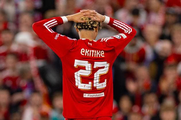 Football - UEFA Champions League - League Phase - Liverpool FC v Atletico Madrid LIVERPOOL, ENGLAND - Wednesday, September 17, 2025: Liverpool s Hugo Ekitike with his hands on his head after missing a chance during the UEFA Champions League match between Liverpool FC and Atletico Madrid FC at Anfield. (Photo by David Rawcliffe Propaganda) LIVERPOOL Anfield MERSEYSIDE ENGLAND  Copyright: xDavidxRawcliffex P2025-09-17-Liverpool_Atletico-72
