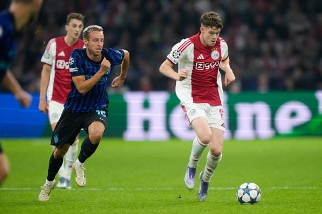 AMSTERDAM, 17-09-2025, Johan Cruijff ArenA ,season 2025 2026 , UEFA Champions League football , league phase, .Match between Ajax and Inter Milan , Picture shows Ajax player James McConnell Ajax - Inter  x31067463x Copyright: