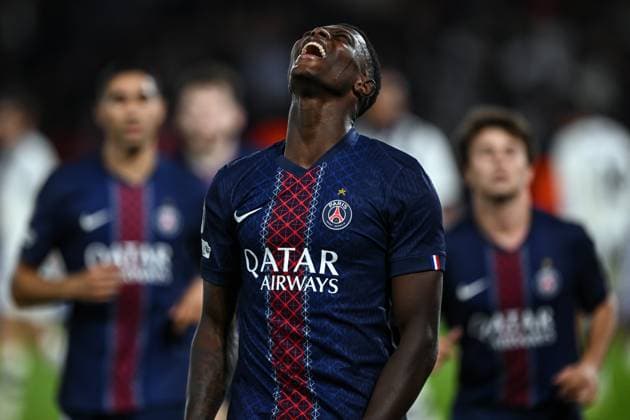 Mg Parigi (Francia) 17 09 2025 - Champions League Paris Saint Germain-Atalanta foto Matteo Gribaudi Image nella foto: esultanza gol Nuno Mendes 