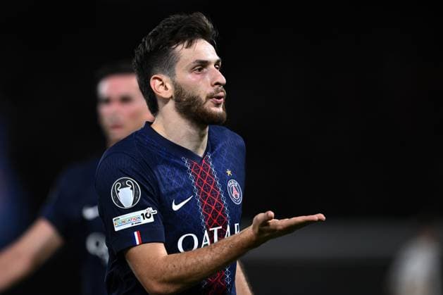 Mg Parigi (Francia) 17 09 2025 - Champions League Paris Saint Germain-Atalanta foto Matteo Gribaudi Image nella foto: esultanza gol Khvicha Kvaratskhelia 