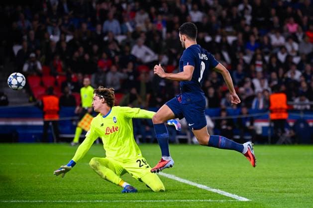 FOOTBALL : PSG vs Atalanta - Ligue des Champions - 17 09 2025 Goncalo Ramos ( 9 - PSG ) scores a goal during the UEFA Champions League match between Paris Saint Germain and Atalanta BC at Parc Des Princes on September 17 , 2025 in Paris, France. ( Photo by Federico Pestellini PsnewZ ) - ParisFrance  Copyright: xFedericoxPestellinix