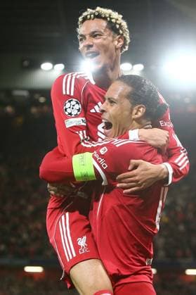 Virgil van Dijk of Liverpool celebrates scoring their sides third goal Liverpool v Atletico Madrid, UEFA Champions League, Group Stage, Football, Anfield, Liverpool, UK - 17 Sep 2025Liverpool Anfield United Kingdom EDITORIAL USE ONLY No use with unauthorised audio, video, data, fixture lists, club league logos or live services. Online in-match use limited to 120 images, no video emulation. No use in betting, games or single club league player publications. Copyright: xPhilxOldham Shutterstockx 15481355ch