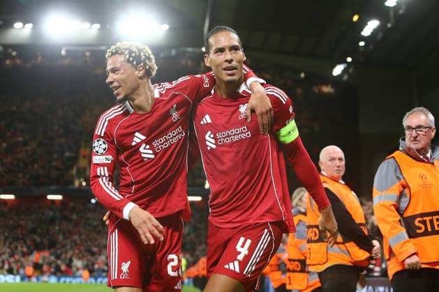 Virgil van Dijk of Liverpool celebrates scoring their sides third goal Liverpool v Atletico Madrid, UEFA Champions League, Group Stage, Football, Anfield, Liverpool, UK - 17 Sep 2025Liverpool Anfield United Kingdom EDITORIAL USE ONLY No use with unauthorised audio, video, data, fixture lists, club league logos or live services. Online in-match use limited to 120 images, no video emulation. No use in betting, games or single club league player publications. Copyright: xPhilxOldham Shutterstockx 15481355cd