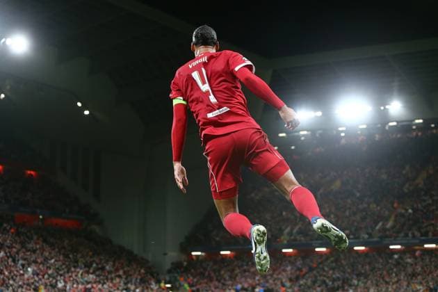 Virgil van Dijk of Liverpool celebrates scoring their sides third goal Liverpool v Atletico Madrid, UEFA Champions League, Group Stage, Football, Anfield, Liverpool, UK - 17 Sep 2025Liverpool Anfield United Kingdom EDITORIAL USE ONLY No use with unauthorised audio, video, data, fixture lists, club league logos or live services. Online in-match use limited to 120 images, no video emulation. No use in betting, games or single club league player publications. Copyright: xPhilxOldham Shutterstockx 15481355cl
