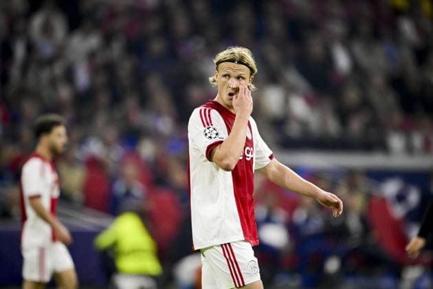 AMSTERDAM - Kasper Dolberg of Ajax during the UEFA Champions League match between Ajax and Internazionale at the Johan Cruijff ArenA on September 17, 2025, in Amsterdam, Netherlands. ANP OLAF KRAAK UEFA Champions League 2025 26 xVIxANPxSportx xxANPxIVx 536657690 originalFilename: 536657690.jpg