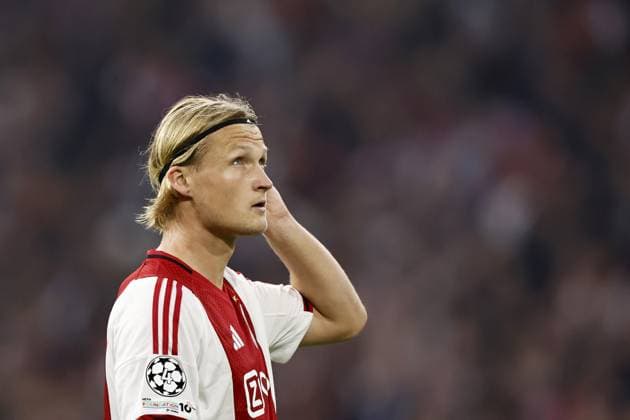AMSTERDAM - Kasper Dolberg of Ajax during the UEFA Champions League match between AFC Ajax and FC Internazionale Milano at the Johan Cruijff ArenA on September 17, 2025, in Amsterdam, Netherlands. ANP Hollandse Hoogte Maurice van Steen UEFA Champions League 2025 26 xVIxANPxSportx xMauricexvanxSteenxIVx 536661656 originalFilename: 536661656.jpg
