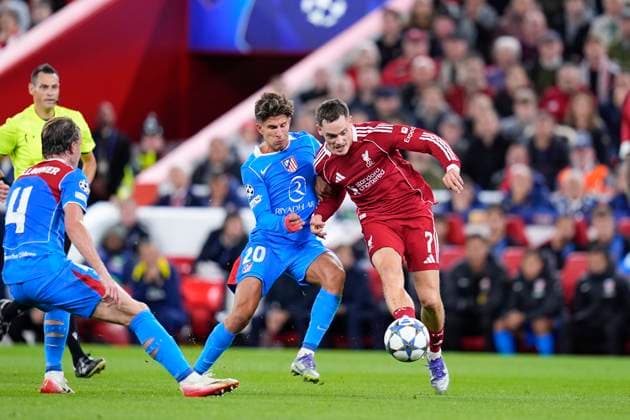 September 17, 2025, Liverpool, Liverpool, England: Florian Wirtz of Liverpool FC in action during the UEFA Champions League 2025 26 League Phase MD1 match between Liverpool FC and Atletico de Madrid at Anfield on September 17, 2025, in Liverpool, England. Liverpool England - ZUMAa181 20250917_zaa_a181_022 Copyright: xDennisxAgyemanx