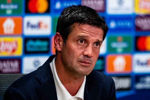 AMSTERDAM, NETHERLANDS - SEPTEMBER 17: FC Internazionale head coach Cristian Chivu attends a press conference, PK, Pressekonferenz after the UEFA Champions League 2025 26 League Phase MD1 match between AFC Ajax and FC Internazionale Milano at Johan Cruijff Arena on September 17, 2025 in Amsterdam, Netherlands. (Photo by Rene Nijhuis) SPO  Copyright: xRenexNijhuis