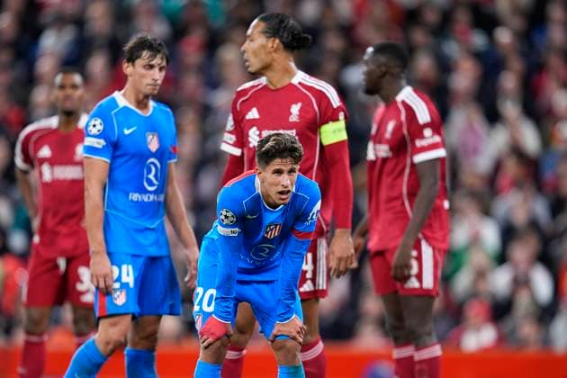 September 17, 2025, Liverpool, Liverpool, England: Giuliano Simeone of Atletico de Madrid looks on during the UEFA Champions League 2025 26 League Phase MD1 match between Liverpool FC and Atletico de Madrid at Anfield on September 17, 2025, in Liverpool, England. Liverpool England - ZUMAa181 20250917_zaa_a181_084 Copyright: xDennisxAgyemanx