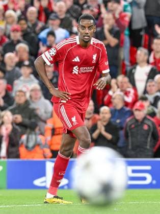 Liverpool v Atletico Madrid UEFA Champions League Alexander Isak of Liverpool during the UEFA Champions League match at Anfield, Liverpool UK Newspapers OUT Copyright: xKarlxVallantinex FIL-22236-0038