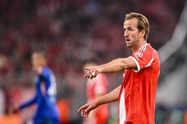 Harry Kane Bayern Munich gestures during the UEFA Champions League 2025 26 League Phase MD1 match between FC Bayern Munich and Chelsea FC at Football Arena Munich on September 17, 2025 in Munich, Germany Photo by Harry Langer DeFodi Images