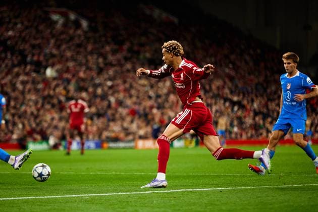 LIVERPOOL, ENGLAND - SEPTEMBER 17: <<enter caption here>> during the UEFA Champions League 2025 26 League Phase MD1 match between Liverpool and Atletico Madrid at Anfield on September 17, 2025 in Liverpool, England. (Photo by Kobie Abbott Sports Press Photo) Copyright: xKobiexAbbottx Sportspressphoto_SPR27614