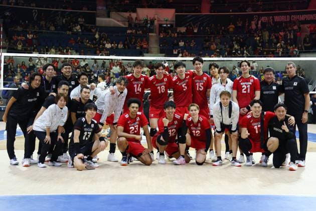 Japan team group, Mannschaftsbild, Totale SEPTEMBER 17, 2025 - Volleyball : FIVB Volleyball Men s World Championship, WM, Weltmeisterschaft 2025 Preliminary Phase between Japan - Libya at Smart Araneta Coliseum, Metro Manila, Philippines. Noxthirdxpartyxsales  aflo_303795944
