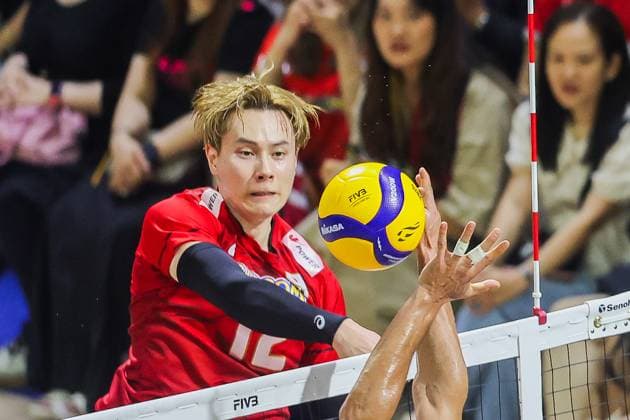 (250918) -- QUEZON CITY, Sept. 18, 2025 -- Takahashi Ran of Japan spikes the ball during the pool G match between Japan and Libya at the FIVB Men s World Championship, WM, Weltmeisterschaft 2025 in Quezon City, the Philippines, on Sept. 17, 2025. ) (SP)THE PHILIPPINES-QUEZON CITY-VOLLEYBALL-FIVB MEN S WORLD CHAMPIONSHIP 2025-JPN VS LBA RouellexUmali 