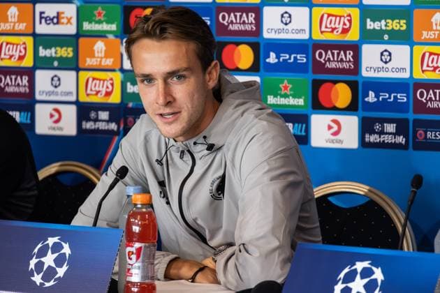 F.C. Copenhagen press conference, PK, Pressekonferenz William Clem of F.C. Copenhagen attends a press conference ahead of the UEFA Champions League 2025 26 League Phase between F.C. Copenhagen and Bayer 04 Leverkusen at Parken Stadium. Copenhagen Denmark Copyright: xKristianxTuxenxLadegaardxBergx 17_09_2025_KTLB_FCK_press_09