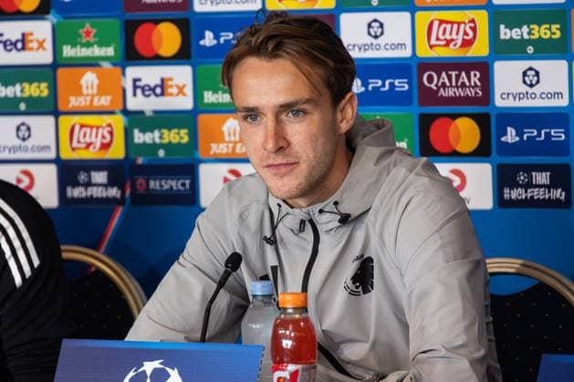 F.C. Copenhagen press conference, PK, Pressekonferenz William Clem of F.C. Copenhagen attends a press conference ahead of the UEFA Champions League 2025 26 League Phase between F.C. Copenhagen and Bayer 04 Leverkusen at Parken Stadium. Copenhagen Denmark Copyright: xKristianxTuxenxLadegaardxBergx 17_09_2025_KTLB_FCK_press_12